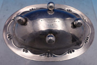 Georg Jensen Sterling Silver Master Salt Dish #243D Modern 4" x 2 3/4" (#7877)