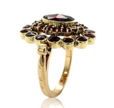 Genuine Natural Bohemian Garnet Ring with 10k Gold Shank Size 7 (#J6988)