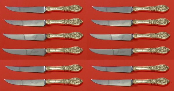 Richelieu by International Sterling Silver Steak Knife Custom Set 12 pcs 8 1/2"