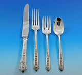 Normandie by Wallace Sterling Silver Flatware Set for 8 Service 32 pieces Floral