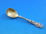 Irian by Wallace Sterling Silver Chocolate Spoon Gold Washed 4" Figural