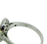 18k Gold Deco Style Specialty Cut Genuine Natural Ruby Ring w/ Diamonds (#J2355)