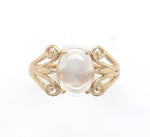 10k Yellow Gold 1.67 Carat Genuine Natural Moonstone Ring Size 7 (#J6354)