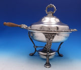 Grande Baroque by Wallace Silverplate Chafing Dish w/ wood handle (#7830)