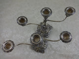 Chrysanthemum by Tiffany and Co Sterling Silver Candelabra Pair 3-Light (#0140)