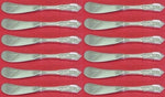 Rose Point by Wallace Sterling Silver Butter Spreader Hollow Handle 6" Set of 12