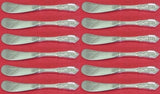 Rose Point by Wallace Sterling Silver Butter Spreader Hollow Handle 6" Set of 12