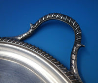 Gadroon by Unknown English Silverplate Serving Tray with Lion Crest 21" (#5935)