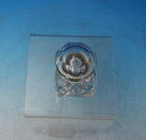 Crystal Inkwell with Brass Rim 3 1/2" x 2 1/4" c.1900 (#5891)