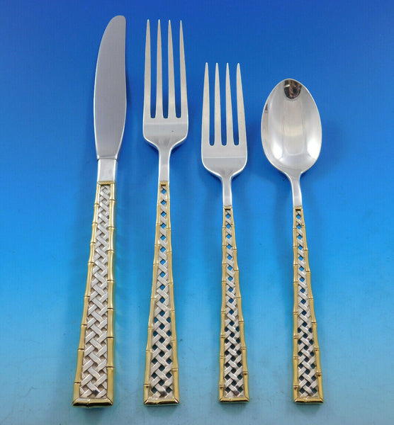 Golden Tradewinds by International Sterling Silver Flatware Set 51 pcs Bamboo
