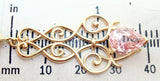 14k Gold Fancy Pendant with 2.16ct Genuine Natural Morganite (#J2763)