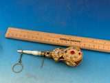 Large Tussie Mussie Posey Posy Holder with Enamel and Paste Stones (#J1304)