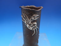 Mixed Metals by Gorham Sterling Silver Desk Item Pen Holder w/Crabs #W37 (#8436)