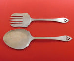 A.J. Bailey English Estate c.1902-Present Sterling Silver Salad Serving Set 2pc