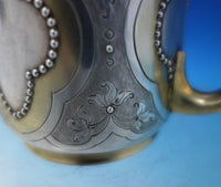 William Hunt Victorian English Sterling Silver Baby Cup Partial Gilt Beads #6276