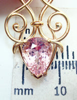 14k Gold Fancy Pendant with 2.16ct Genuine Natural Morganite (#J2763)