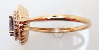 14k Rose Gold .66ct Purple Genuine Natural Sapphire Ring with Diamonds (#J3205)