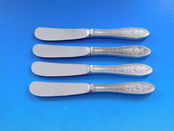 Wedgwood by International Sterling Silver Butter Spreader HHWS Paddle Set 4 pcs