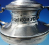 B and Shield English Sterling Silver Inkwell w/Deco Style Insect Handles (#5423)