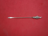 Russian Sterling Silver Cocktail Pick w/ dragon finial .875 mark 4 1/4"