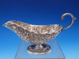 Baltimore Rose by Schofield Sterling Silver Gravy Boat Chased Repoussed (#9053)