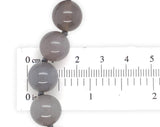 Strand of Large 12mm Grey Genuine Natural Agate Beads Necklace 24" (#J7580)