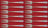 William and Mary by Lunt Sterling Silver Salad Fork Set 12 pieces 6"