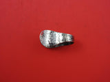 Antique Hammered by John Bellis Sterling Silver Napkin Clip Applied "F" 1 3/4"