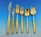 Golden Damascene by Gorham Sterling Silver Flatware Set Service 48 pcs Modern