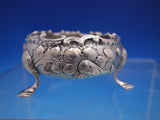 Coin Silver Salt Cellar Master Repousse Flowers Unmarked (#6938)