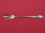 Virginiana by Gorham Sterling Silver Lettuce Fork Gold Washed Pierced 9 1/4"
