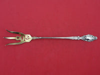 Virginiana by Gorham Sterling Silver Lettuce Fork Gold Washed Pierced 9 1/4"