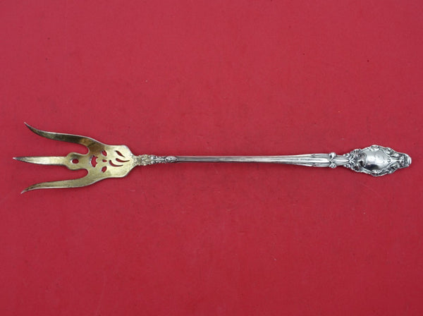 Virginiana by Gorham Sterling Silver Lettuce Fork Gold Washed Pierced 9 1/4"