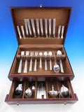 Bernadotte by Georg Jensen Silverplated Flatware Set For 8 Service 63 Pieces