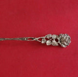 Hildesheimer Rose .800-.835 Silver Preserve Spoon Fluted 6 7/8" Serving