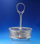 Beaded by Deane and Co London Bridge English Silverplate Cruet Set Holder #5961