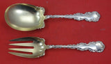 Louis XV by Whiting Gorham Sterling Silver Salad Serving Set GW  9"