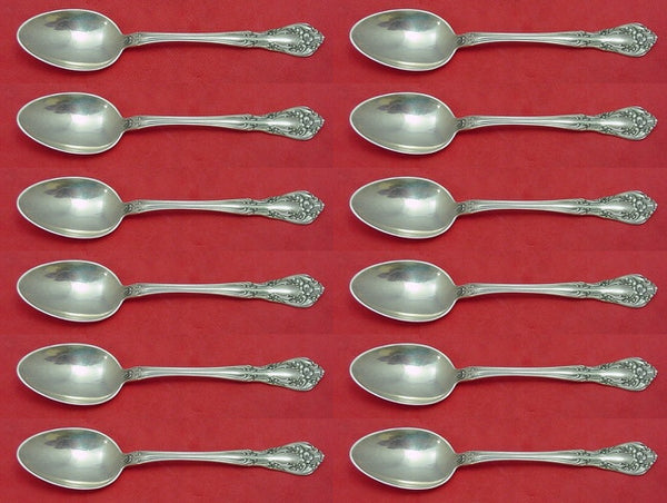 Chateau Rose by Alvin Sterling Silver Demitasse Spoon Set 12 pcs 4 1/4"