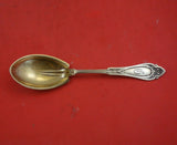 Venetian by Wood and Hughes Sterling Silve Ice Cream Spoon Gold Washed 5 1/2"