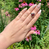 10k White Gold 2.63 Carat Genuine Natural Garnet Ring Size 5.25 (#J6764)