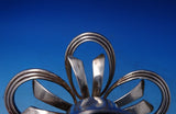 Sterling Silver Candlestick w/ Five Flower Petal Shaped Base 1 1/4" x 3" (#7166)