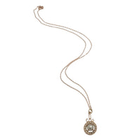 9k Rose Gold Victorian Faux Pearl Lavaliere Pendant with 14k Chain (#J7101)