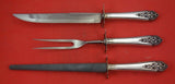 Queen's Lace by International Sterling Silver Roast Carving Set 3-pc 13"