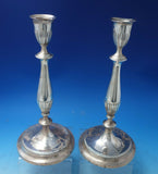 Gadroon by QR Sterling Silver Candlestick Pair 12" Tall Vintage #2538 (#6115)