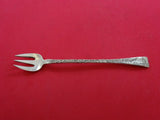 Lap Over Edge Acid Etched by Tiffany Sterling Cocktail Fork Crown Volute 6"