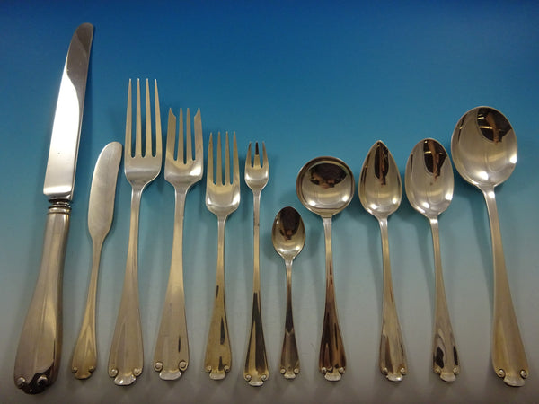 Flemish by Tiffany and Co Sterling Silver Flatware Set 8 Service Dinner 92 Pcs