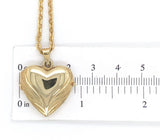14k Yellow Gold Heart Locket with Cable Chain 18.5" and Toggle Clasp (#J7184)