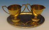 Dirigold-Dirilyte Sugar, Creamer & Tray Set 3pc (#0364)
