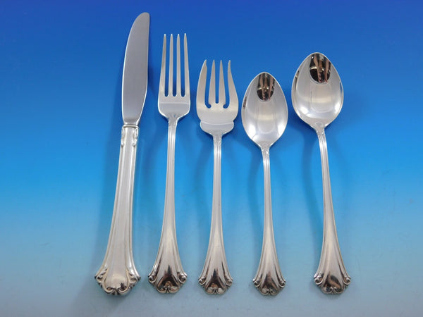 English Chippendale by Reed & Barton Sterling Silver Flatware for 12 Set 68 pcs