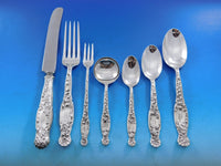 Heraldic by Whiting Sterling Silver Flatware Set For 12 Service 100 pcs Dinner